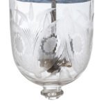 CDNY MED. FLORAL CUT LANTERN: Ornate Cut Glass Hanging Chandelier with Antique Brass Finish, 9" DIA, H 21" JAR 10.5" - Image 2