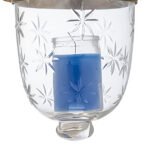 CDNY Elegant Starburst Cut Glass Hanging Baby Lantern with Ornate Brass Accents, DIA 6" HT14" - Image 2