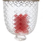 CDNY Vintage Style Diamond Cut Hanging Baby Lantern with Ornate Brass Accents - Ceiling Mounted Chandelier , DIA 6" HT 14" - Image 2