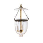 CDNY Small Grapes Lantern Chandelier featuring etched grapevine glass and an antique brass finish