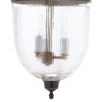 CDNY LARGE PRISMATIC LANTERN: Grand Fluted Glass Hanging Chandelier with Antique Brass Finish,11"DIA, 23"H, 13.5 JAR - Image 2