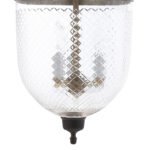 CDNY LARGE DIAMOND CUT LANTERN Brilliant Faceted Glass Hanging Chandelier with Antique Brass Finish,11"DIA, 23"H, 13.5 JAR - Image 2