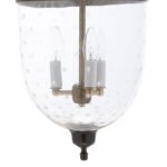 CDNY LARGE MINISTAR CUT LANTERN: Dazzling Star Etched Glass Hanging Chandelier with Antique Brass Finish,11"DIA, 23"H, 13.5 JAR - Image 2