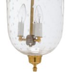 CDNY MED. MINISTAR CUT LANTERN: Dazzling Star Etched Glass Hanging Chandelier with Antique Brass Finish, 9" DIA, H 21" JAR 10.5" - Image 2