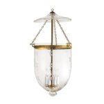 CDNY Jumbo Star Cut Lantern Chandelier featuring dazzling star etched glass and an antique brass finish