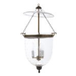 CDNY Large MiniStar Cut Lantern Chandelier featuring dazzling star etched glass and an antique brass finish