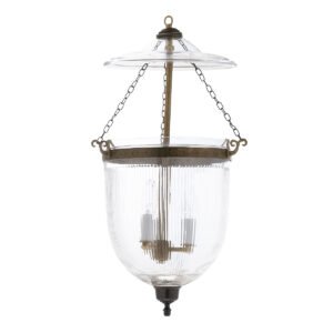 CDNY Large Prismatic Lantern Chandelier with grand fluted glass