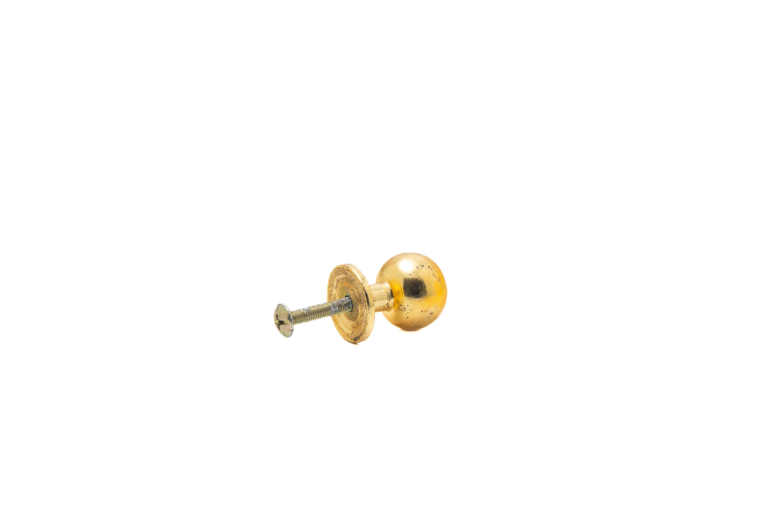 GOLD IRON BALL KNOB , 1" , .11lbs
