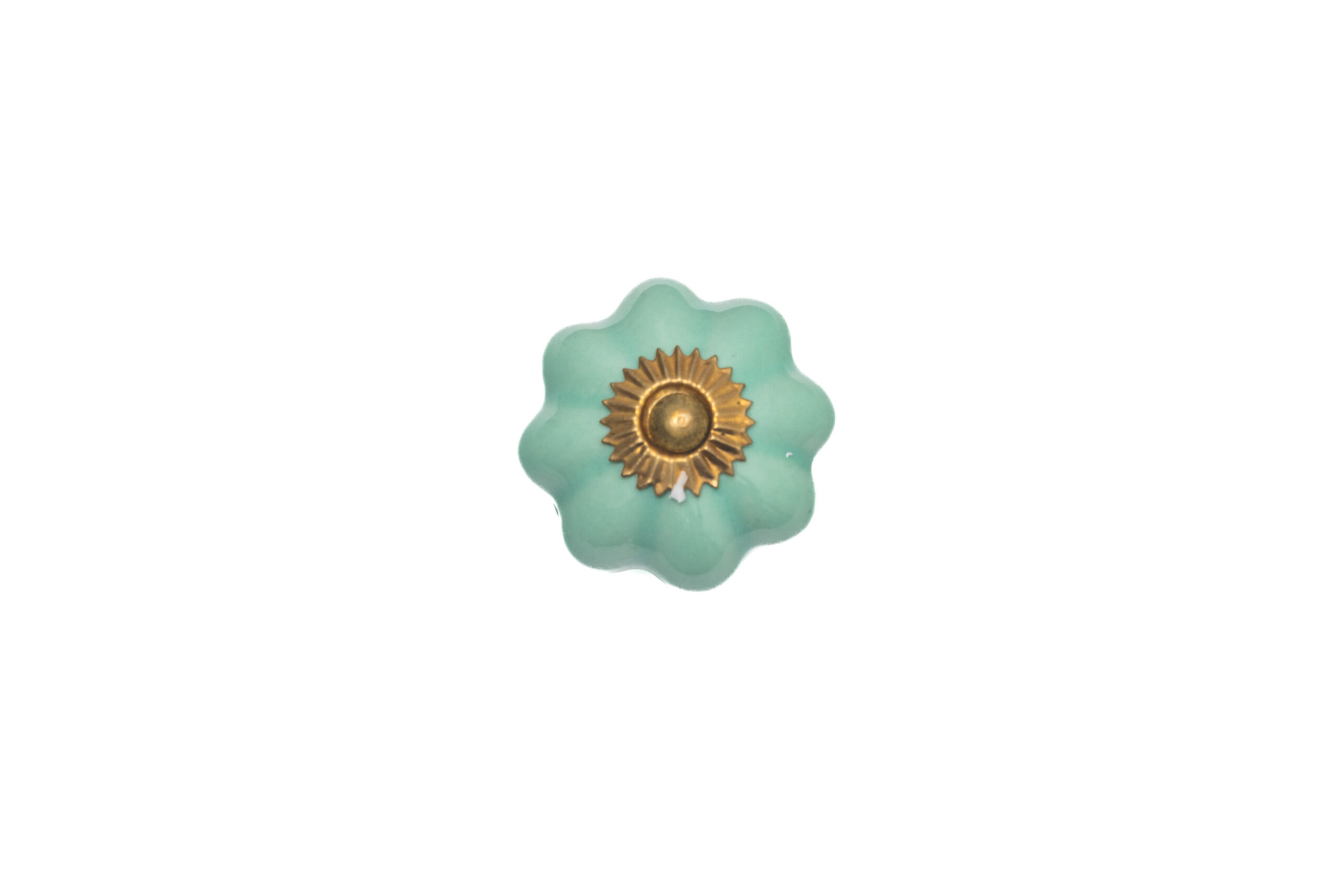 GREEN CERAMIC MELON KNOB , 1.75" , .14 lbs (Pack of 6)