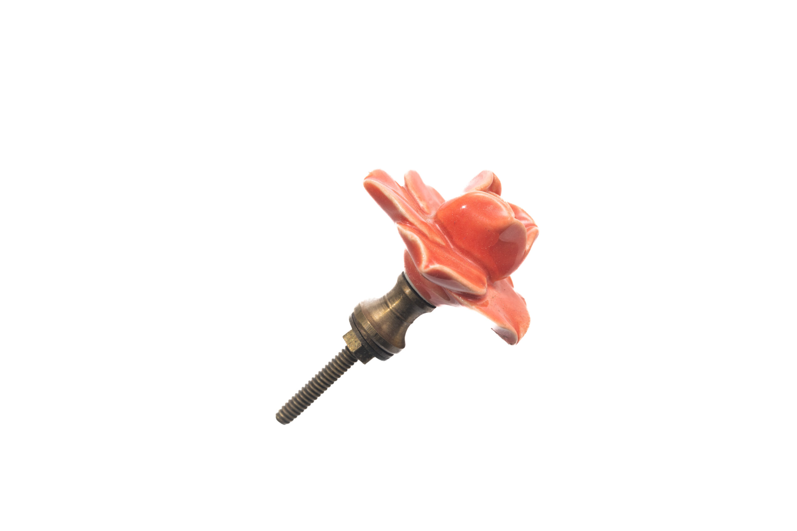 CERAMIC PINK ROSE KNOB , 2 " , .08 lbs (Pack of 6)