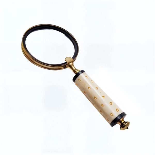 Unique faux bone handle magnifying glass for desk decor