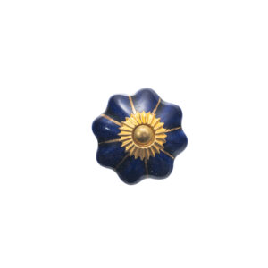 BLUE WITH CERAMIC MELON KNOB , 1.75 " , .14 lbs (Pack of 6)