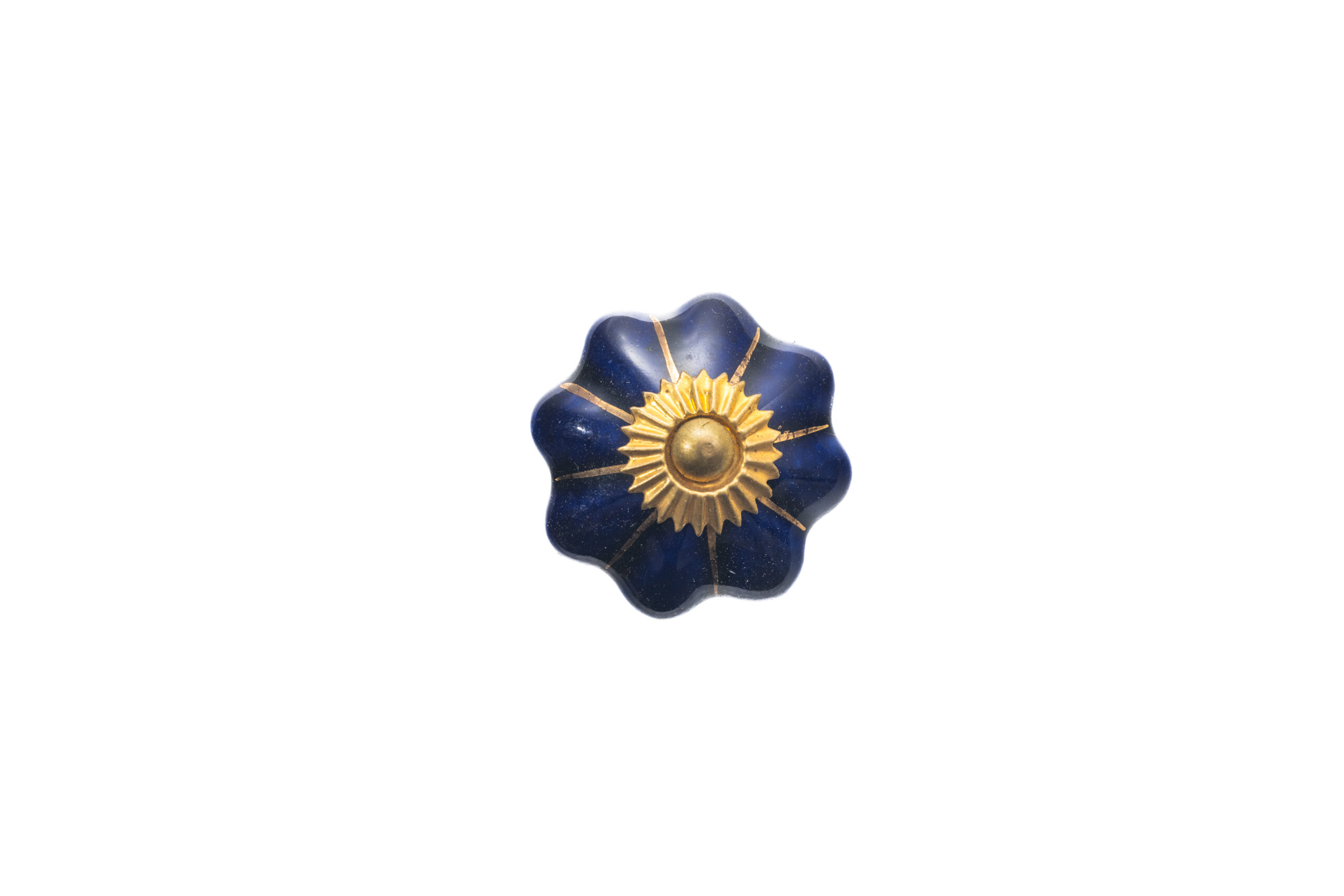 BLUE WITH CERAMIC MELON KNOB , 1.75 " , .14 lbs (Pack of 6)