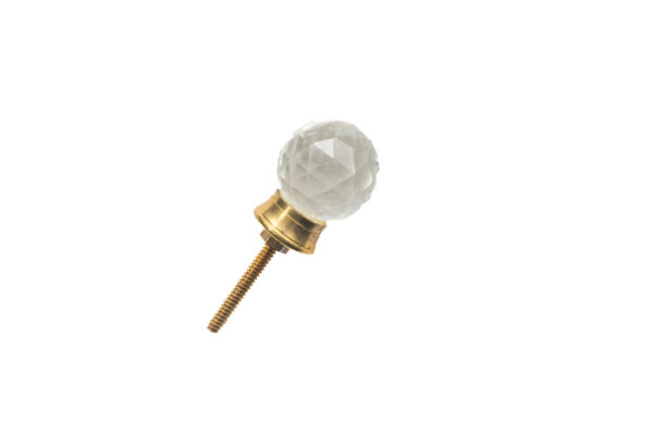 MED. DIAMONDCUT BALL GLASS KNOB , 2" , .14 lbs (Pack of 6)