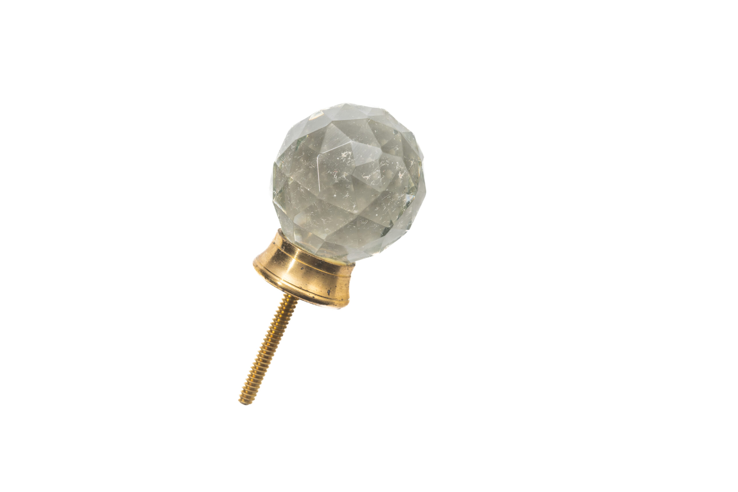LG .DIAMONDCUT GLASS BALL KNOB , 2.25	.19 lbs” .14 lbs (Pack of 6)