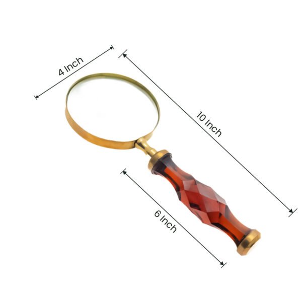 Amber Faceted Handle Magnifying Glass - CDNY - Image 2