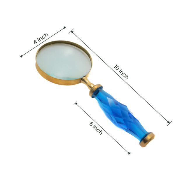 Sapphire Blue Faceted Handle Magnifying Glass - CDNY - Image 2