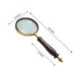 Vintage Carved Dark Wood Handle Magnifying Glass - CDNY - Image 2