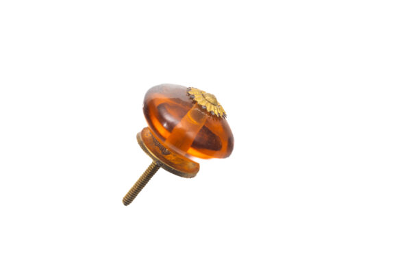 AMBER BALL GLASS KNOB , 1.75" , .14 lbs (Pack of 6)