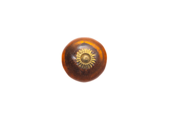 AMBER BALL GLASS KNOB , 1.75" , .14 lbs (Pack of 6) - Image 2