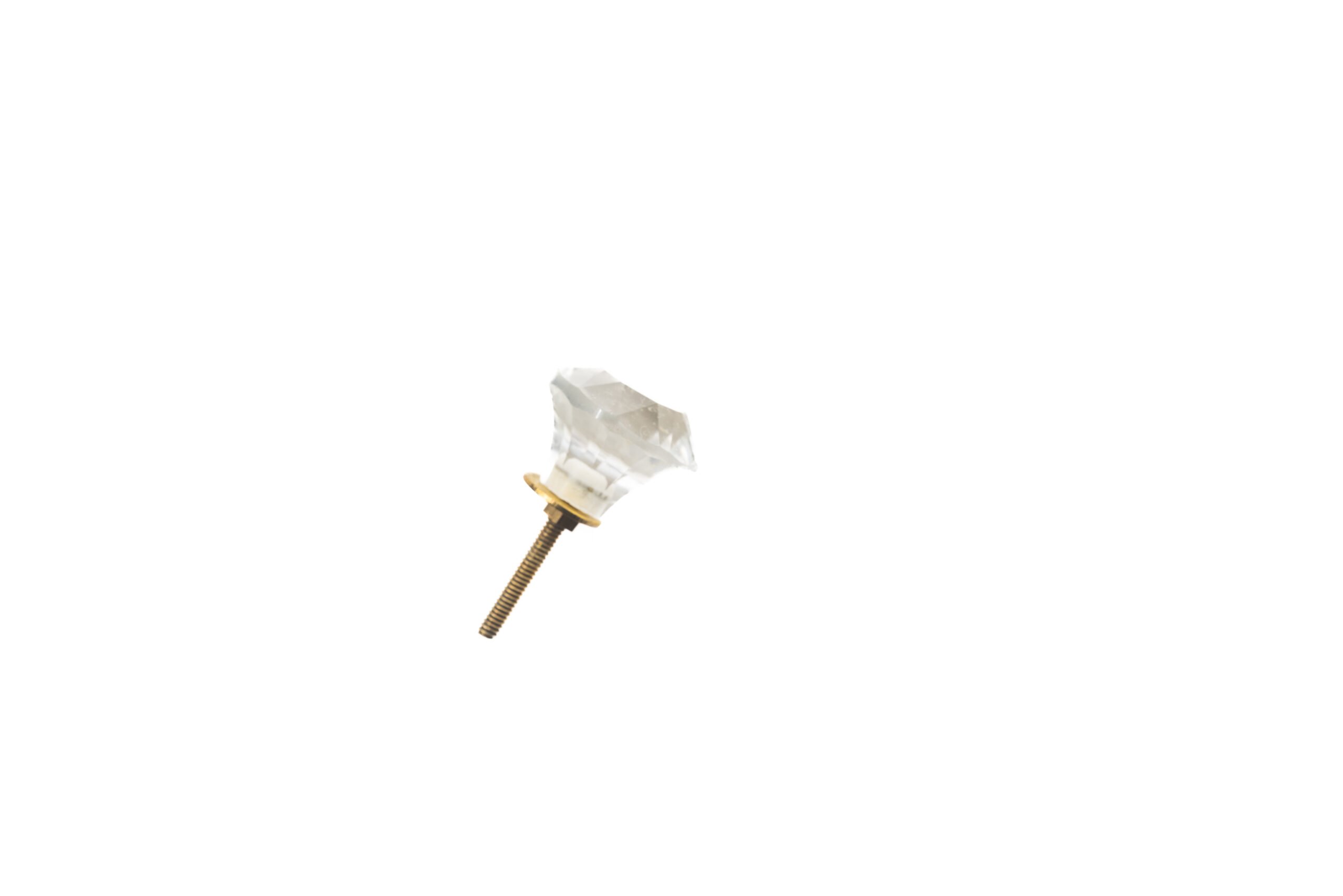 MINI DIAMONDCUT CLEAR GLASS KNOB , 1″ , .5 lbs (Pack of 6)