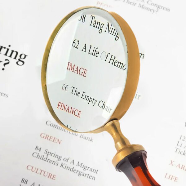 Amber Faceted Handle Magnifying Glass - CDNY - Image 3