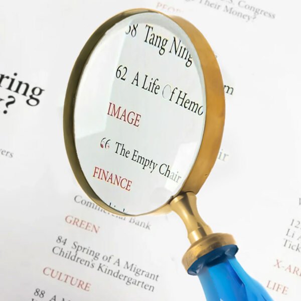 Sapphire Blue Faceted Handle Magnifying Glass - CDNY - Image 3