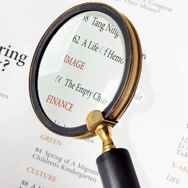 Classic Handheld Magnifying Glass with Wooden Handle - CDNY - Image 3