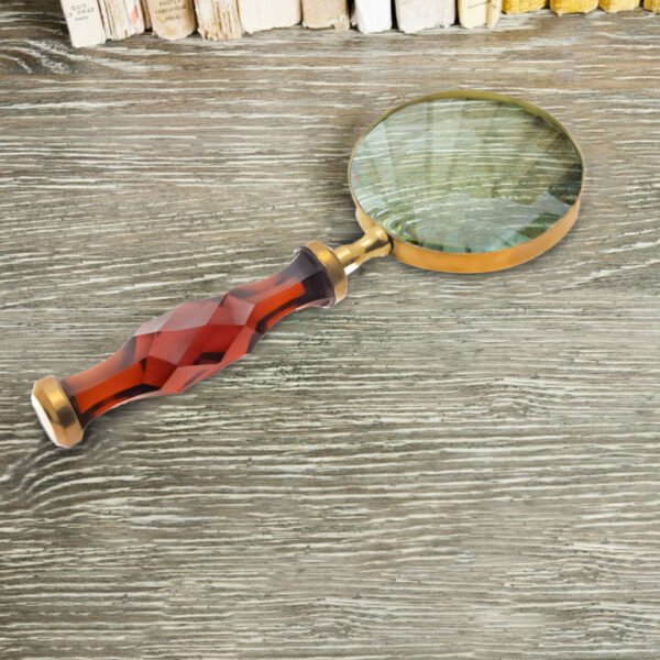 Amber Faceted Handle Magnifying Glass - CDNY - Image 4