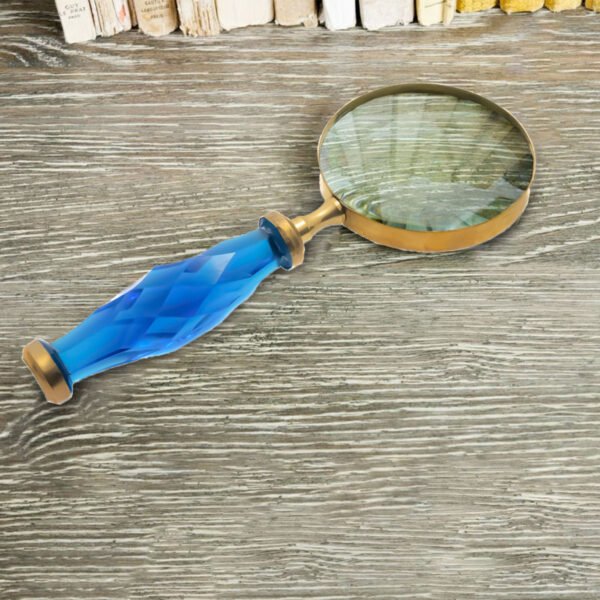 Sapphire Blue Faceted Handle Magnifying Glass - CDNY - Image 4