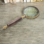Ribbed Dark Wood Handle Magnifying Glass - CDNY - Image 4