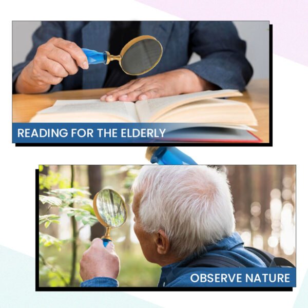 Sapphire Blue Faceted Handle Magnifying Glass - CDNY - Image 5