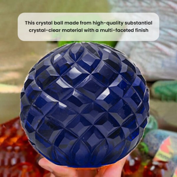 CDNY Diamond Cut Deep Blue Crystal Ball - Image 5