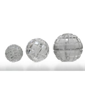 CDNY Square Cut Clear Faceted Crystal Ball