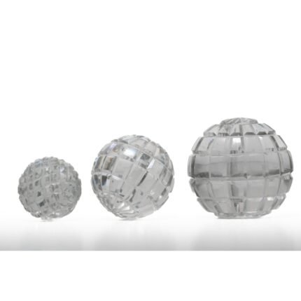 CDNY Square Cut Clear Faceted Crystal Ball