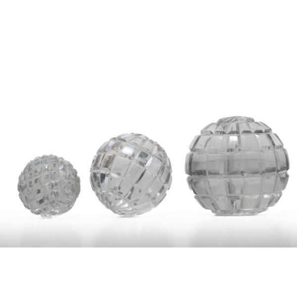 CDNY Square Cut Clear Faceted Crystal Ball