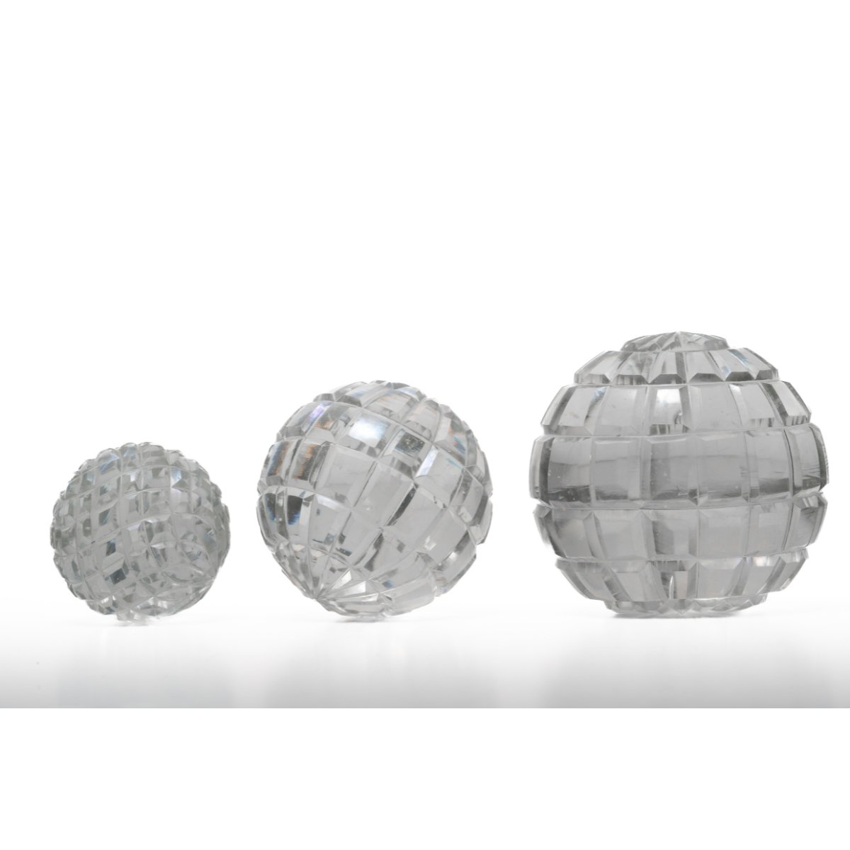 CDNY Square Cut Clear Faceted Crystal Ball