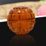 CDNY Square Faceted Amber Crystal Ball - Image 3