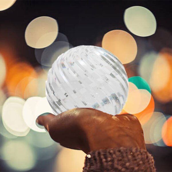 CDNY Clear Swirled Crystal Ball - Image 3
