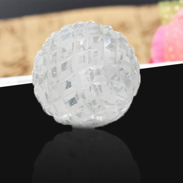 CDNY Square Cut Clear Faceted Crystal Ball - Image 4