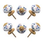 white-ceramic-knobs-blue-sprigs-red-dots-pack-of-6