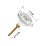 Dazzling diamond clear cut glass crystal Knobs with Brass Base (Set of 6) - 1.5 Inch - CDNY - Image 2