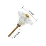 Delicate Scalloped Clear Glass Flower Knobs (Pack of 6) - Vintage-Inspired & Easy Install for Cabinets & Drawers by CDNY - Image 2