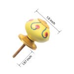 Sunny Yellow Hand-Painted Ceramic Knob (Pack of 6) - Vibrant & Easy Install for Cabinets & Drawers - Image 6