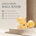 Luxurious Gold Iron Ball Knob (Pack of 6) - Elegant & Easy Install for Cabinets & Drawers - Image 3