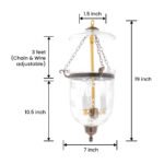 CDNY Small Starcut Lantern: Elegant Star Cut Glass Hanging Accent Lantern with Darkened Metal Finish - Image 3