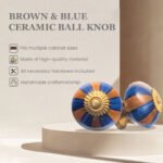 Blue & White Checkered Ceramic Knob (Pack of 6) - Bold & Easy Install for Cabinets & Drawers - Image 5