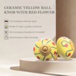 Sunny Yellow Hand-Painted Ceramic Knob (Pack of 6) - Vibrant & Easy Install for Cabinets & Drawers - Image 5