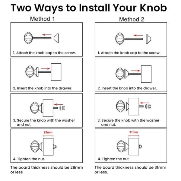 Luxurious Gold Iron Ball Knob (Pack of 6) - Elegant & Easy Install for Cabinets & Drawers - Image 4