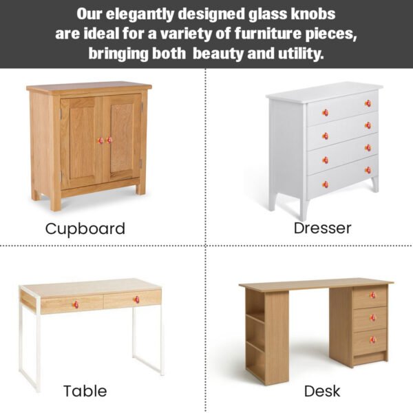 CDNY Faceted Glass Knobs (Set of 6) - Available in 7 Colors - Image 3